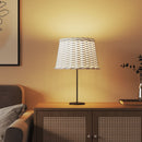 vidaXL fehér fonott lámpaernyő Ø40x26 cm