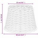vidaXL barna fonott lámpaernyő Ø30 x 20 cm