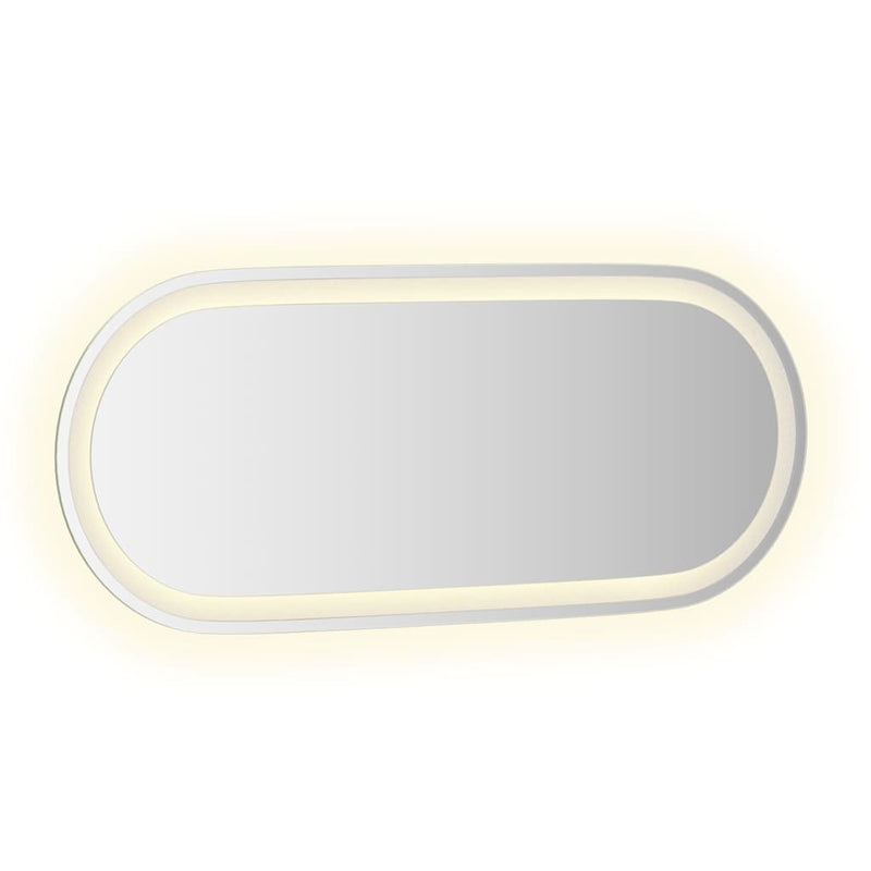 vidaXL ovális LED-es fürdőszobai tükör 90 x 40 cm