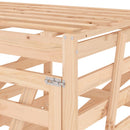 vidaXL dupla tömör fenyőfa görgős szemeteskuka-tároló