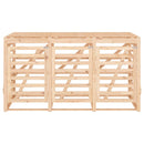 vidaXL tripla tömör fenyőfa görgős szemeteskuka-tároló