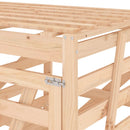 vidaXL tripla tömör fenyőfa görgős szemeteskuka-tároló