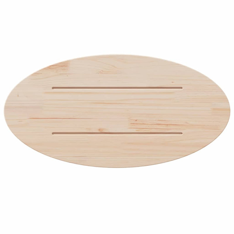 vidaXL tömör fenyőfa ovális asztallap 60 x 30 x 2,5 cm