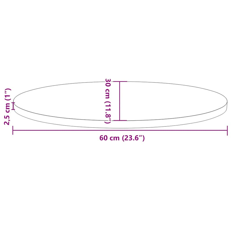 vidaXL tömör fenyőfa ovális asztallap 60 x 30 x 2,5 cm