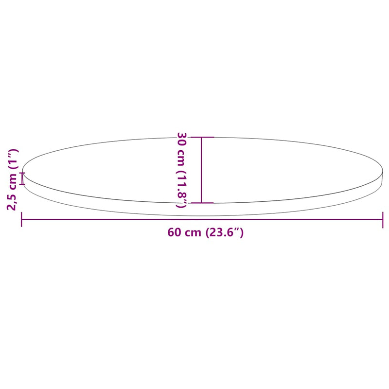 vidaXL fehér tömör fenyőfa ovális asztallap 60 x 30 x 2,5 cm