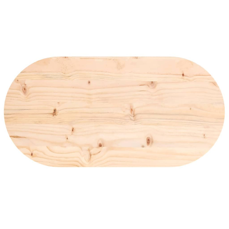 vidaXL tömör fenyőfa asztallap 70 x 35 x 2,5 cm ovális