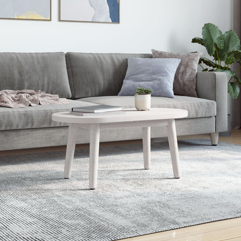 vidaXL fehér tömör fenyőfa ovális asztallap 70 x 35 x 2,5 cm