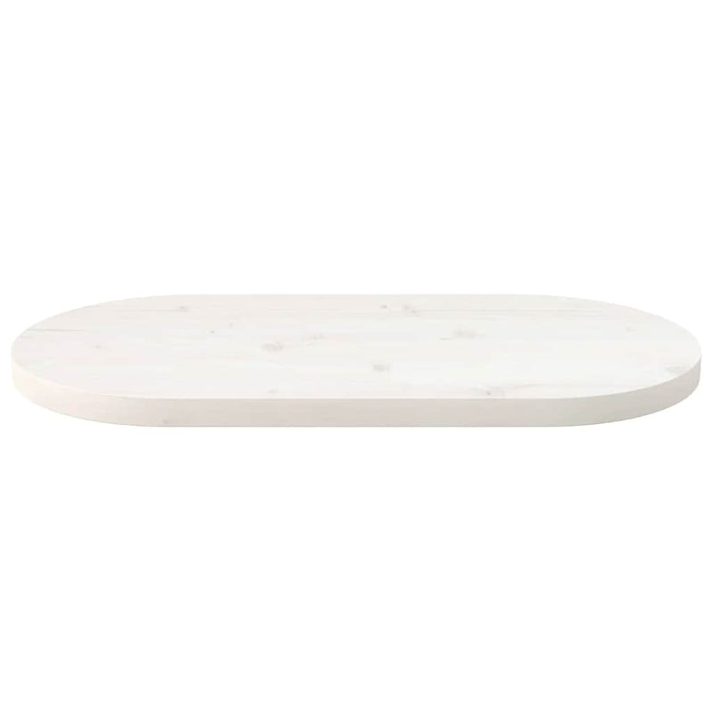 vidaXL fehér tömör fenyőfa ovális asztallap 70 x 35 x 2,5 cm