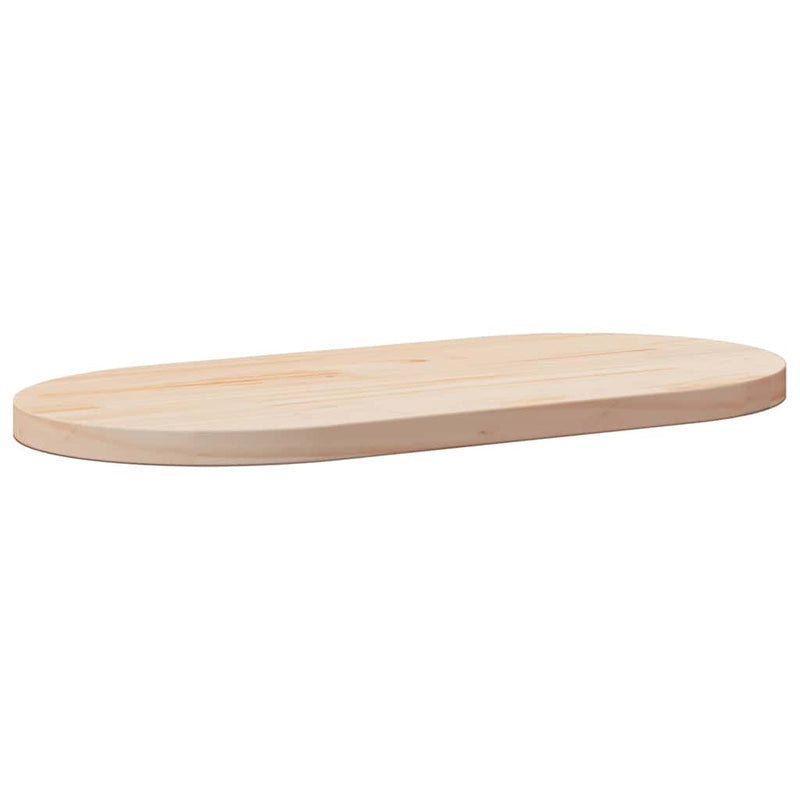 vidaXL tömör fenyőfa asztallap 80x40x2,5 cm ovális