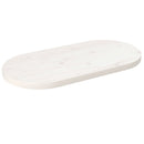 vidaXL fehér tömör fenyőfa ovális asztallap 80x40x2,5 cm