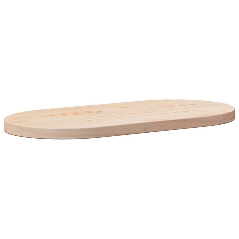vidaXL tömör fenyőfa asztallap 90 x 45 x 2,5 cm ovális