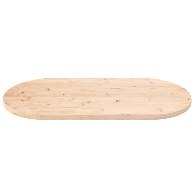 vidaXL tömör fenyőfa asztallap 90 x 45 x 2,5 cm ovális