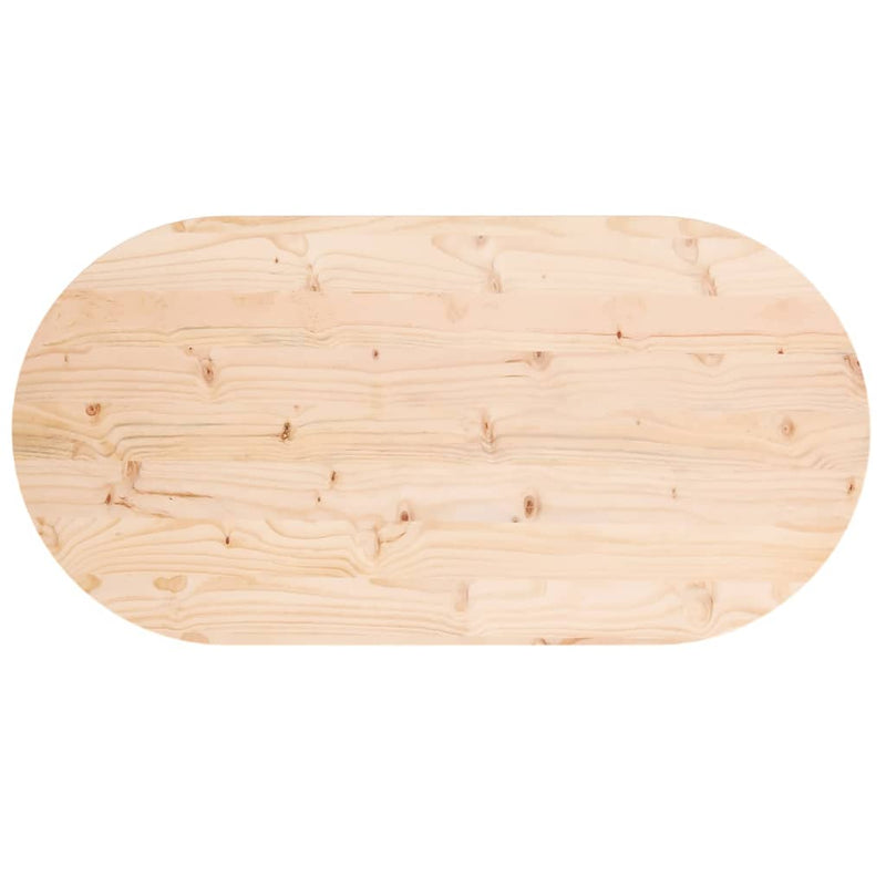 vidaXL tömör fenyőfa asztallap 90 x 45 x 2,5 cm ovális