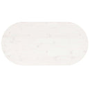 vidaXL fehér tömör fenyőfa ovális asztallap 100x50x2,5 cm