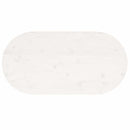 vidaXL fehér tömör fenyőfa ovális asztallap 110x55x2,5 cm