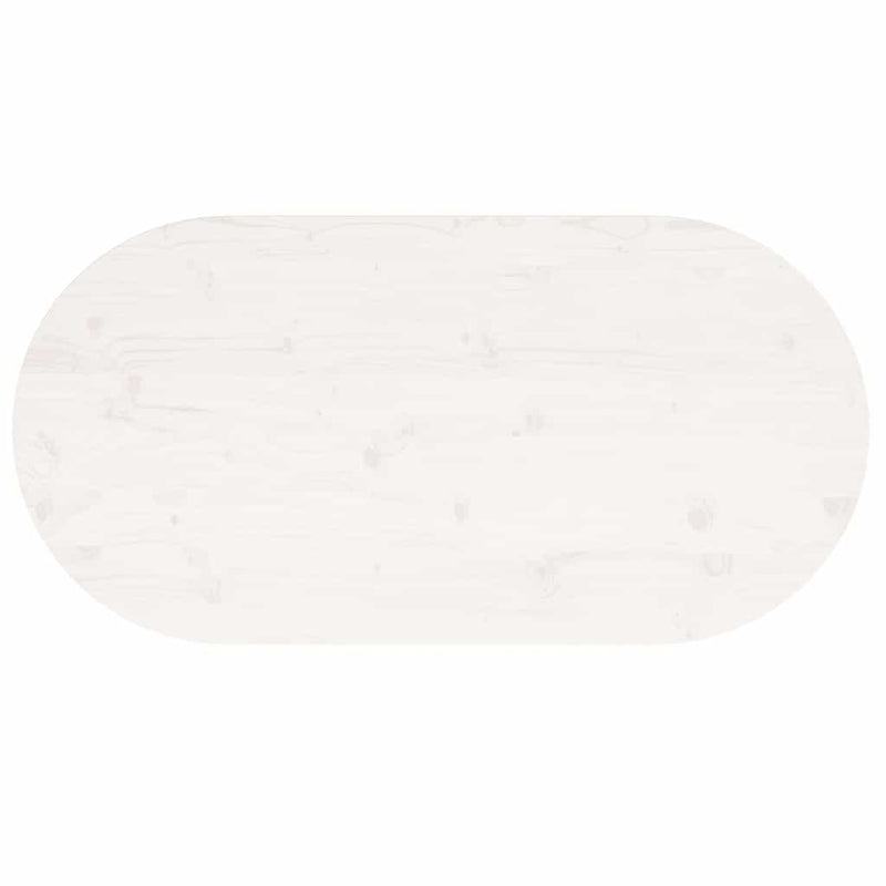 vidaXL fehér tömör fenyőfa ovális asztallap 110x55x2,5 cm