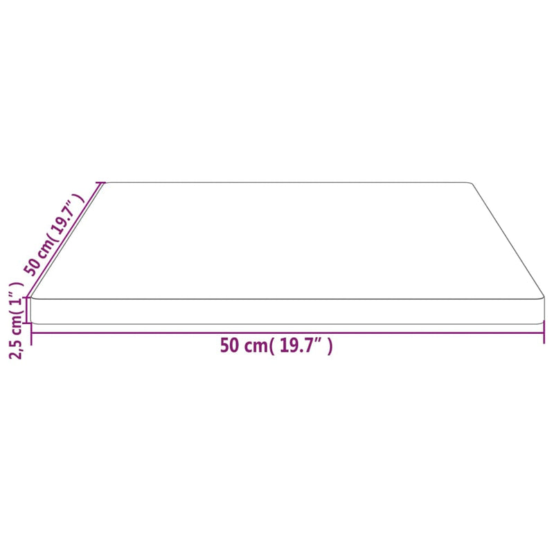 vidaXL fehér tömör fenyőfa ovális asztallap 50x50x2,5 cm