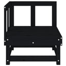 vidaXL fekete tömör fenyőfa kerti sarokkanapé