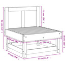vidaXL tömör fenyőfa kerti középső kanapé