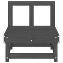 vidaXL szürke tömör fenyőfa kerti középső kanapé