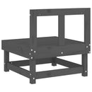 vidaXL szürke tömör fenyőfa kerti középső kanapé