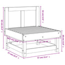 vidaXL mézbarna tömör fenyőfa középső kanapé