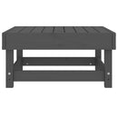 vidaXL szürke tömör fenyőfa kerti lábzsámoly