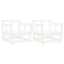 vidaXL 2 db fehér tömör fenyőfa kerti szék