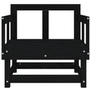 vidaXL 2 db fekete tömör fenyőfa kerti szék