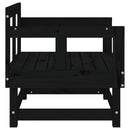 vidaXL 2 db fekete tömör fenyőfa kerti szék