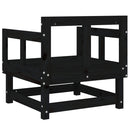 vidaXL 2 db fekete tömör fenyőfa kerti szék