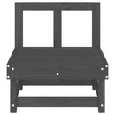 vidaXL 2 db szürke tömör fenyőfa kerti középső kanapé