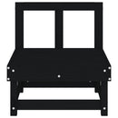 vidaXL 2 db fekete tömör fenyőfa kerti középső kanapé