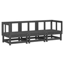 vidaXL 3 részes szürke tömör fenyőfa kerti ülőgarnitúra