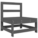 vidaXL szürke tömör fenyőfa kerti középső kanapé