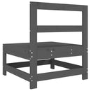 vidaXL szürke tömör fenyőfa kerti középső kanapé