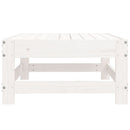 vidaXL fehér tömör fenyőfa kerti lábzsámoly