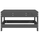 vidaXL szürke tömör fenyőfa kerti lábzsámoly