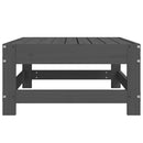 vidaXL szürke tömör fenyőfa kerti lábzsámoly