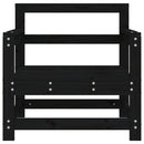 vidaXL 2 db fekete tömör fenyőfa kerti szék