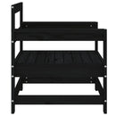 vidaXL 2 db fekete tömör fenyőfa kerti szék