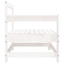 vidaXL 2 db fehér tömör fenyőfa kerti sarokkanapé