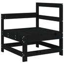 vidaXL 2 db fekete tömör fenyőfa kerti sarokkanapé