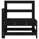 vidaXL 2 db fekete tömör fenyőfa kerti sarokkanapé