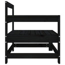 vidaXL 2 db fekete tömör fenyőfa kerti sarokkanapé