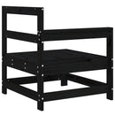 vidaXL 2 db fekete tömör fenyőfa kerti sarokkanapé