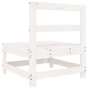 vidaXL 2 db fehér tömör fenyőfa kerti középső kanapé