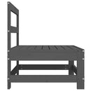 vidaXL 2 db szürke tömör fenyőfa kerti középső kanapé