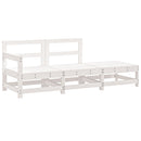 vidaXL 3 részes fehér tömör fenyőfa kerti ülőgarnitúra