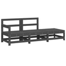 vidaXL 3 részes szürke tömör fenyőfa kerti ülőgarnitúra